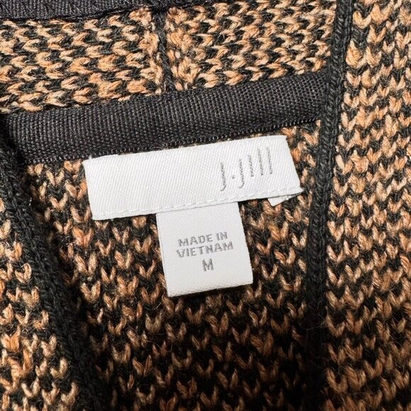 NWOT J.Jill Haley Topper Coat Cardigan Sz.M Brown Textured Knit Duster Fall - Picture 7 of 14